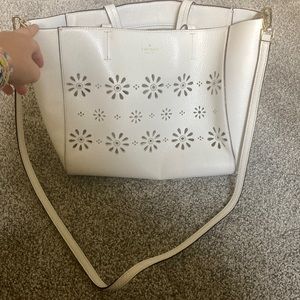 White Kate Spade flower crossbody bag!